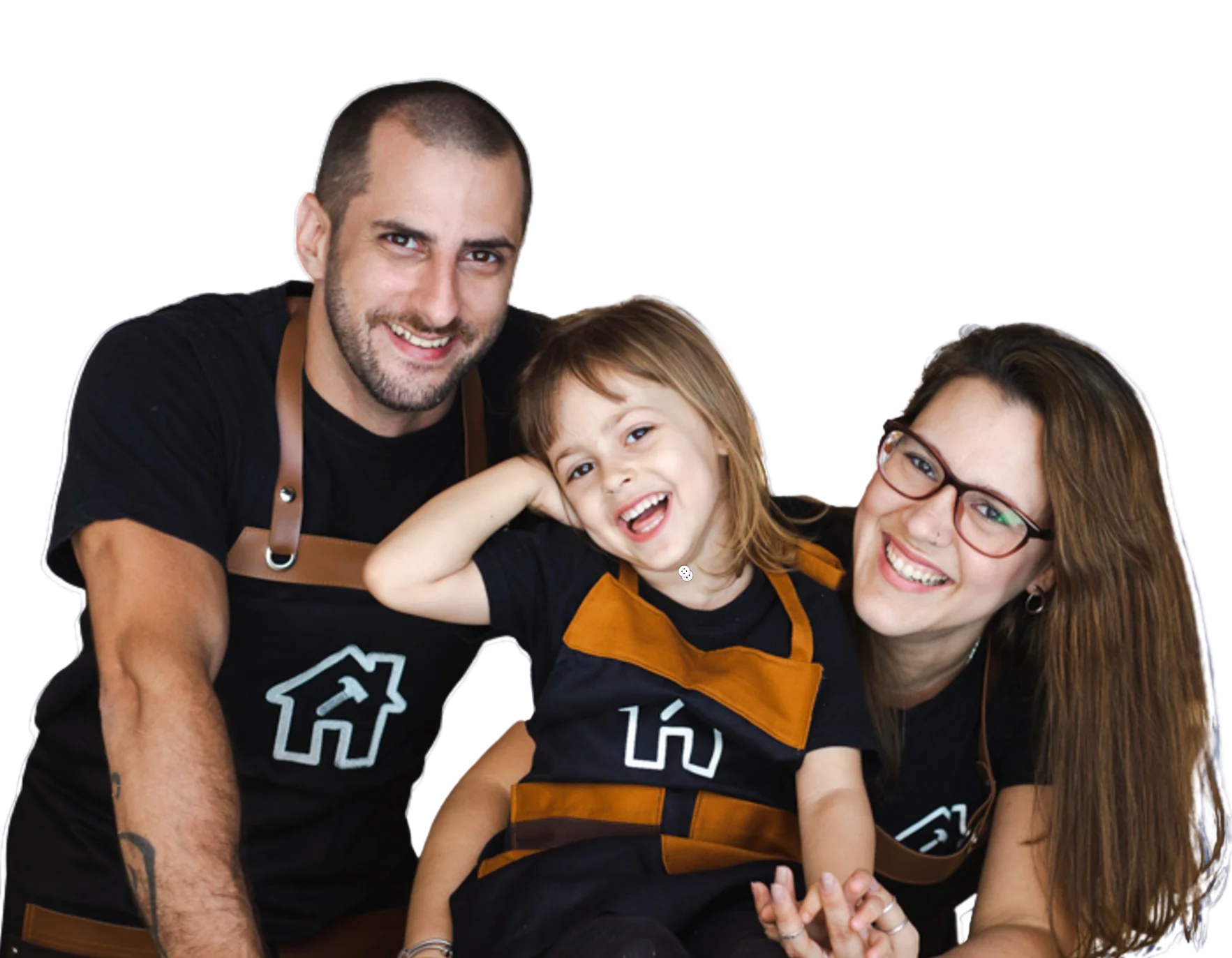 Família Maker — Diogo, filha e esposa